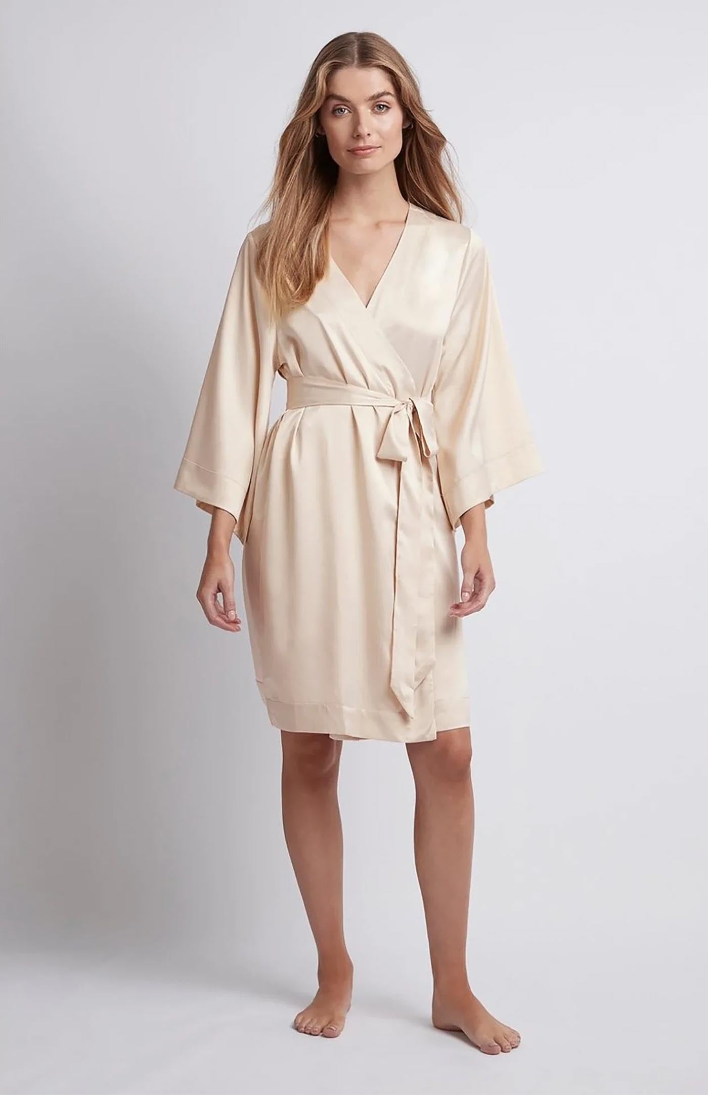Golden Glow | Gold Satin Robe