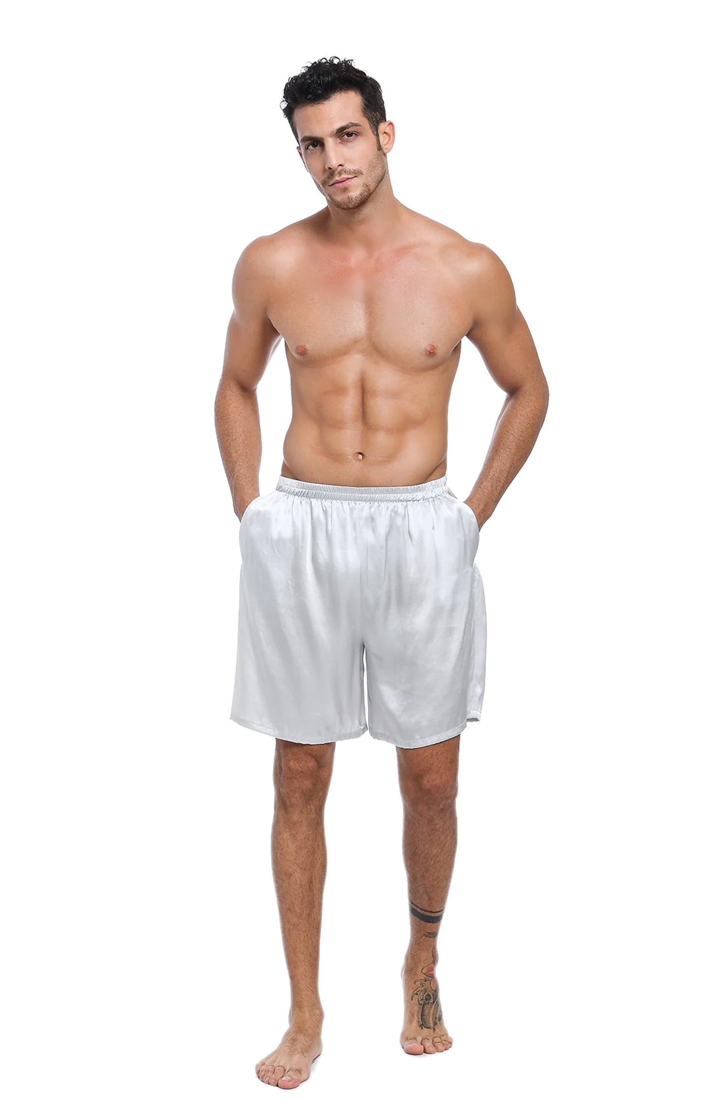Arctic Warrior White Satin Touch Men's Comfort Boxers