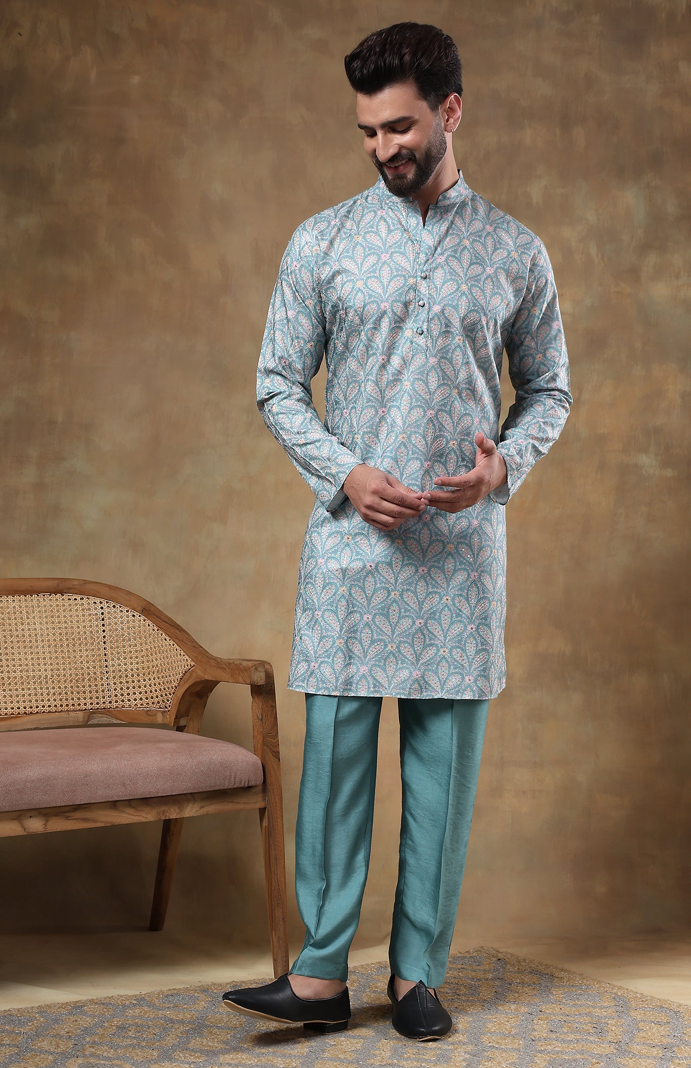 Indigo Royale | Mutka Silk Kurta