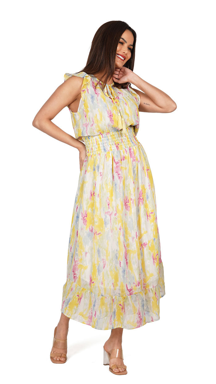 Abstract-Printed-Summer-Slim-Fit-Yellow-Maxi-Dress-Women_s-Summer-Dress