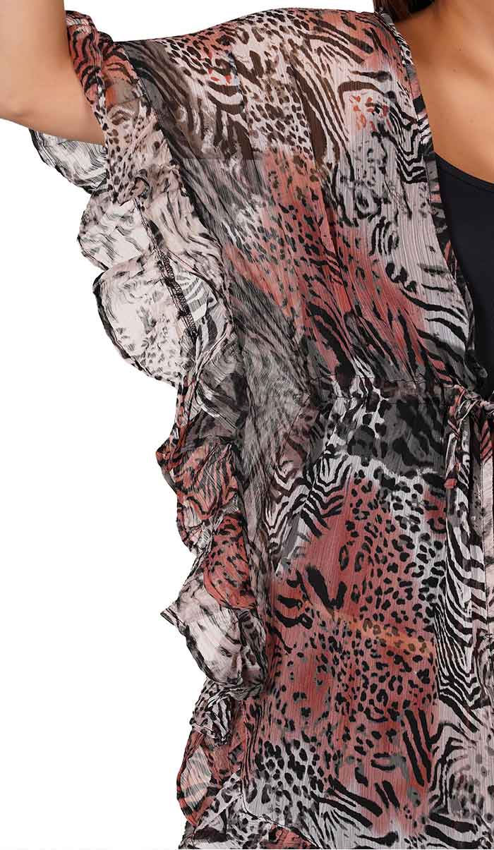 Abstract-print-Kaftan-Style-Top--Swimsuit-Cover-Ups--Beach-Dress