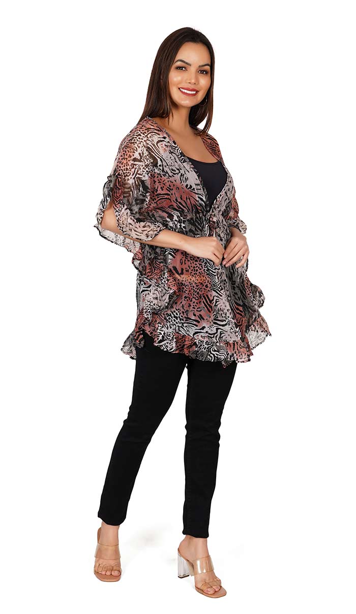 Abstract-print-Kaftan-Style-Top--Swimsuit-Cover-Ups--Beach-Dress