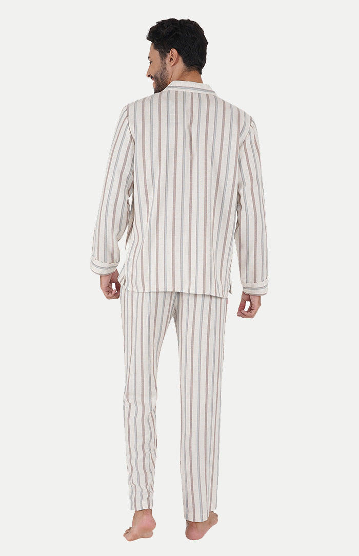       Beige-Stripes-_-Stripes-Lounge-Wear-Set-_-100_-Cotton-daywear---sleep-wear-causual-wear---men_s-collection