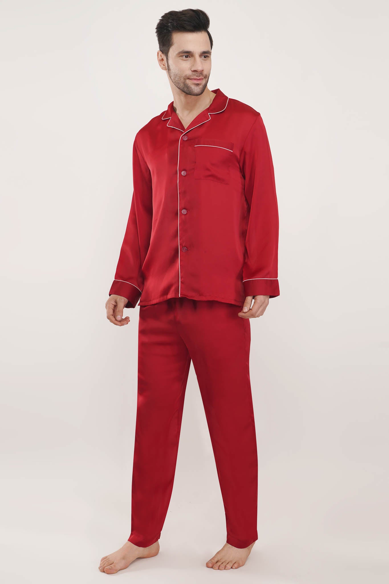 Rogue Red | Red Satin Loungewear Set