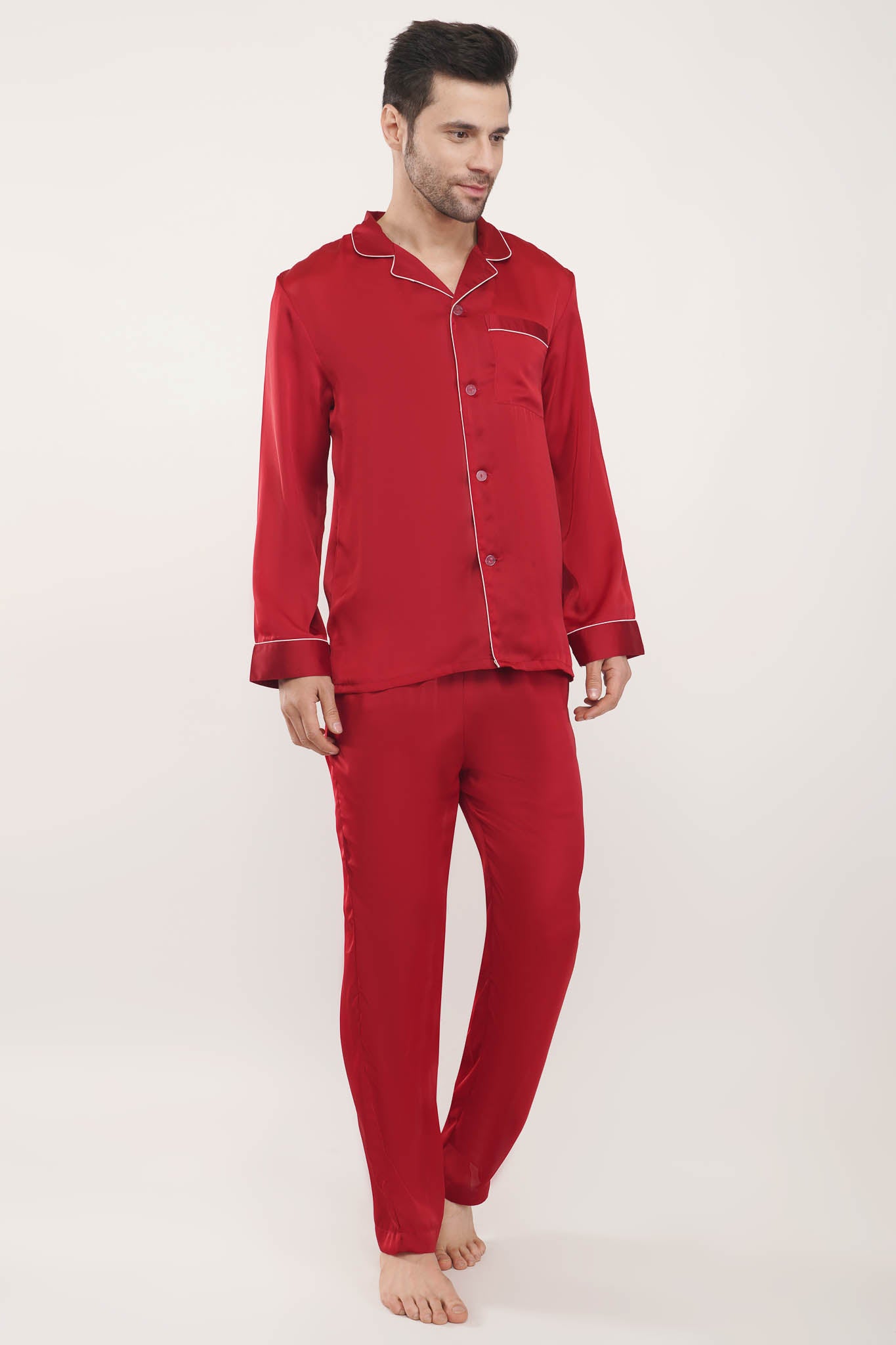 Rogue Red | Red Satin Loungewear Set