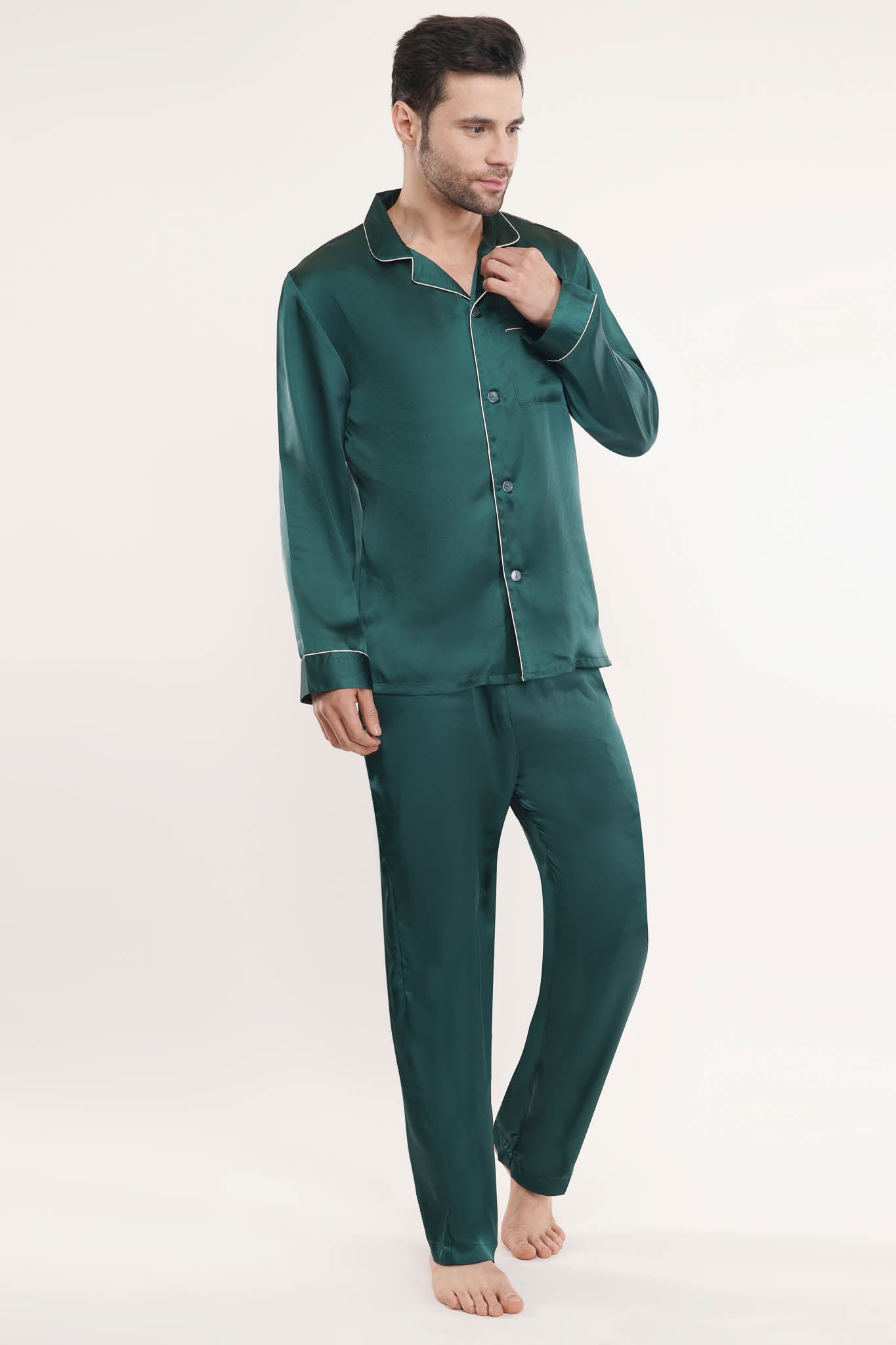 Lush Green | Satin Loungewear Set