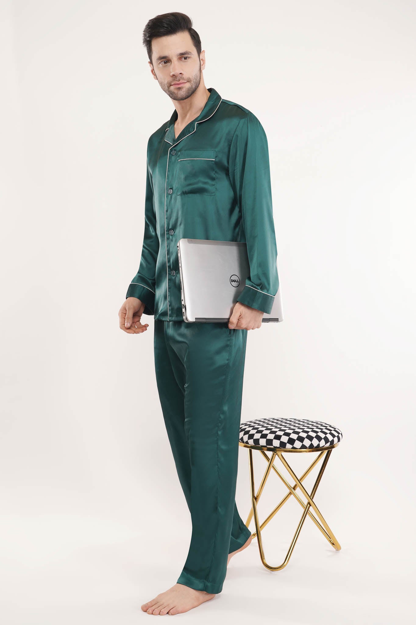 Lush Green | Satin Loungewear Set