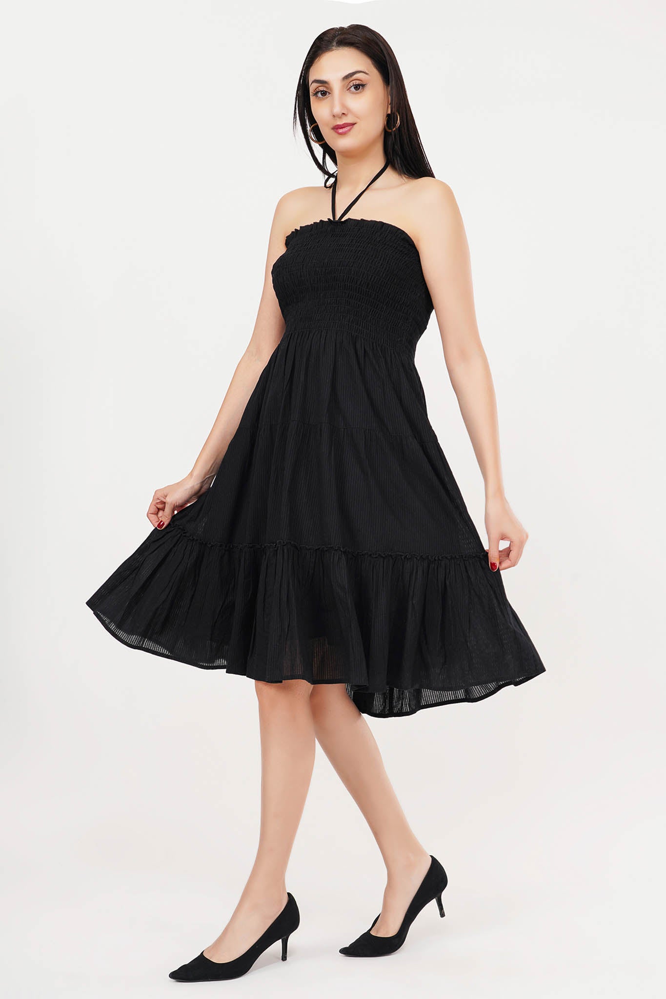 LBD | Black Cotton Summer Dress