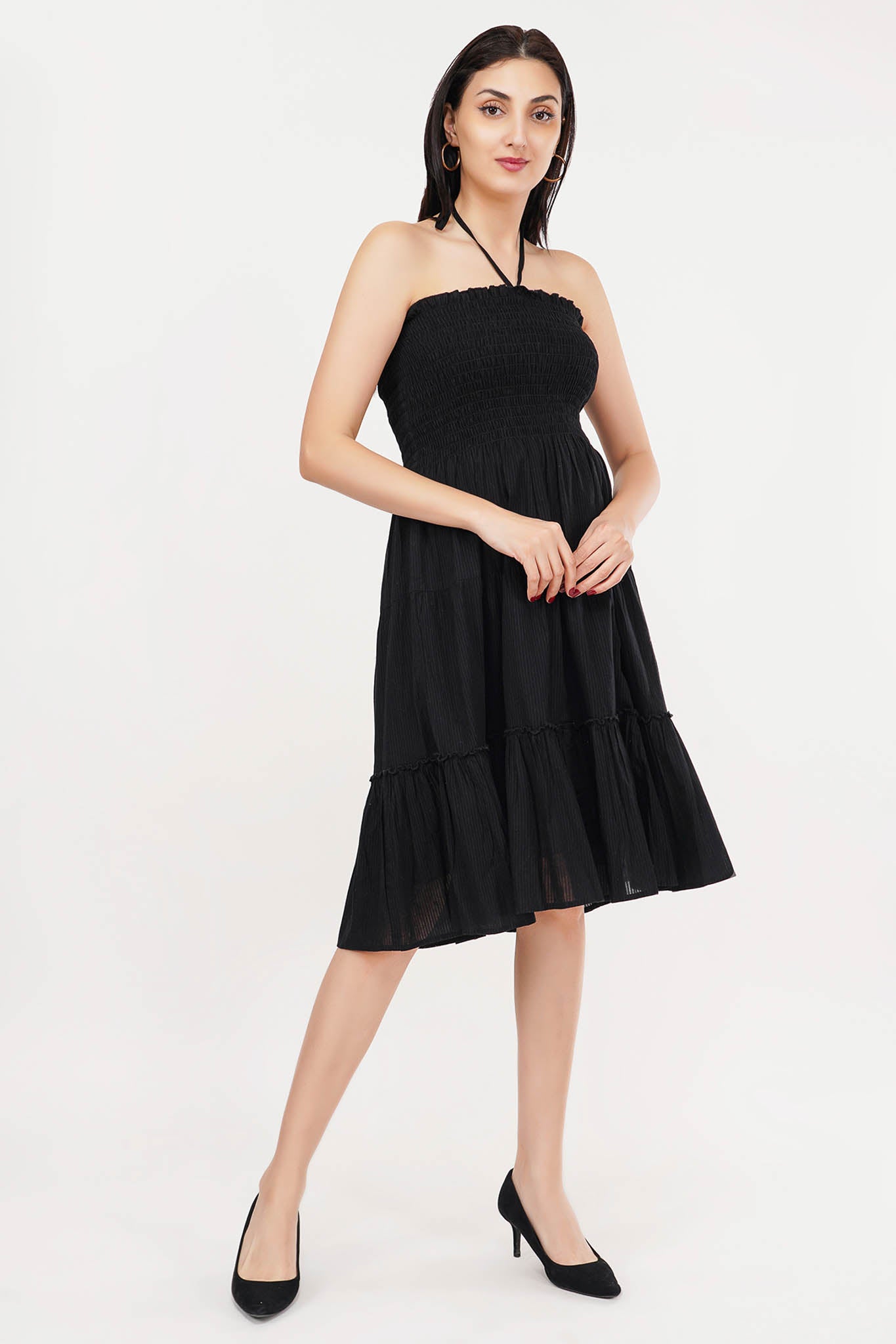 LBD | Black Cotton Summer Dress