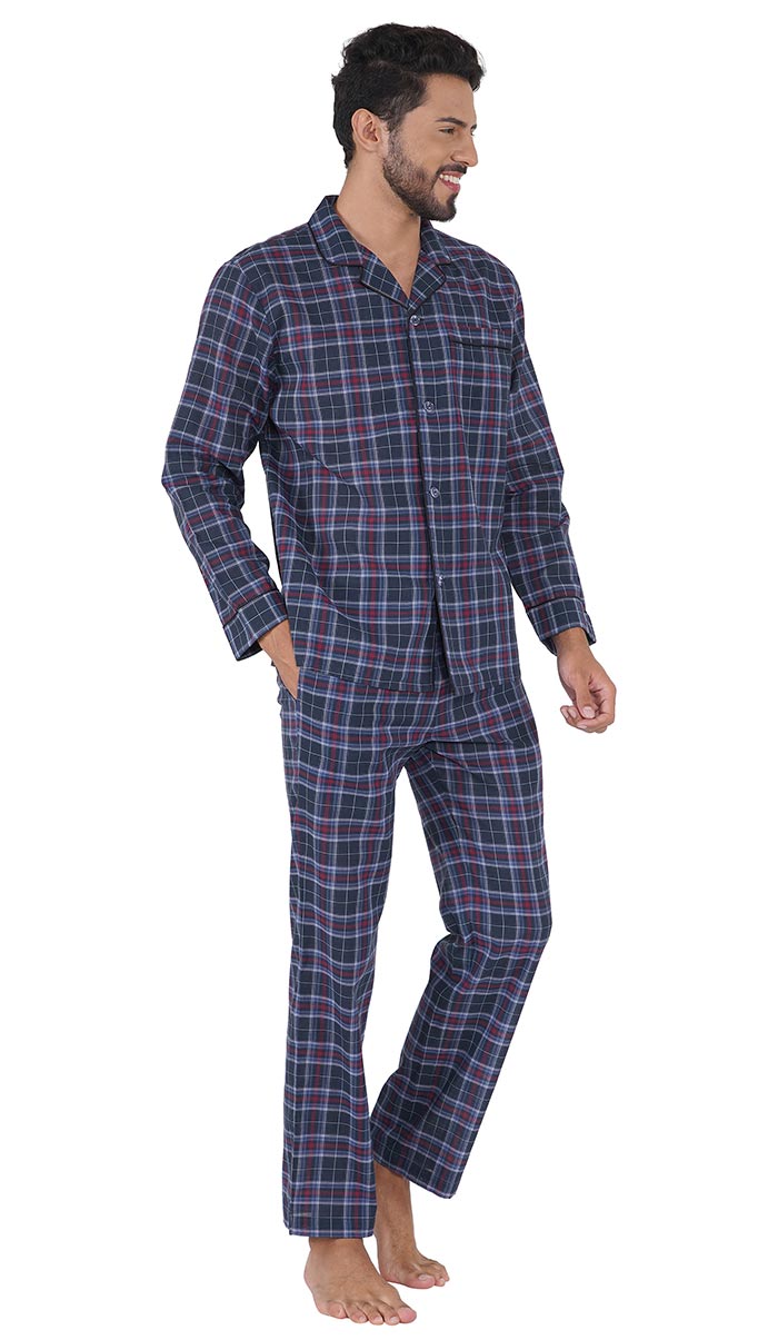 Check-IT_-_-Blue-Checkered-Lounge-Wear-Set-_-100_-Cotton-daywear---sleep-wear---causual-wear---men_s-collection