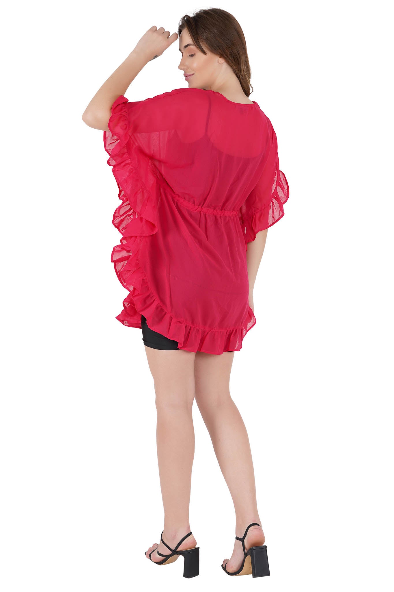 Coral Candy Kaftan Swim Cover-Up Beach Dress