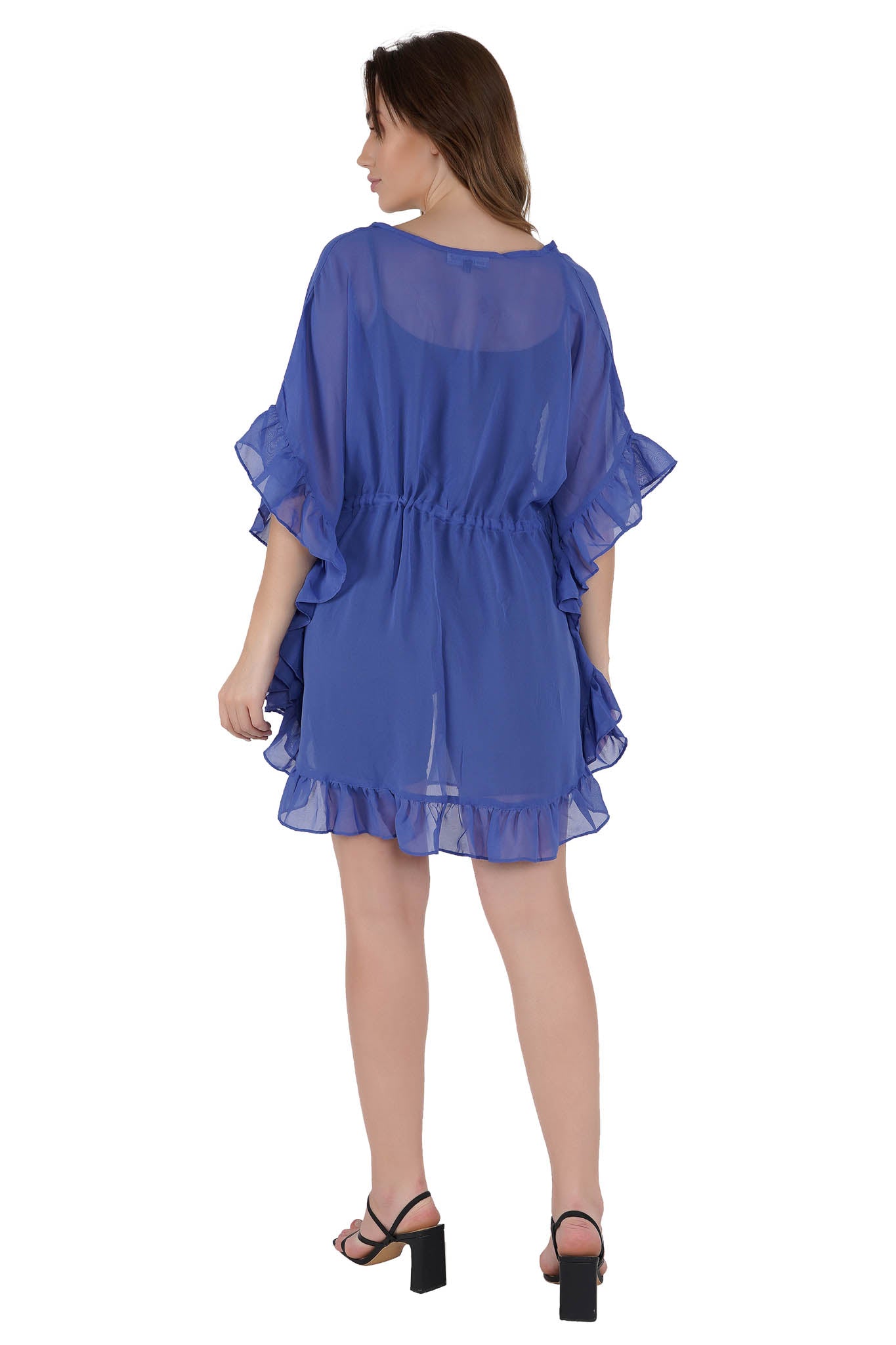 Dandy Blue Kaftan Swim Cover-Up Beach Dress