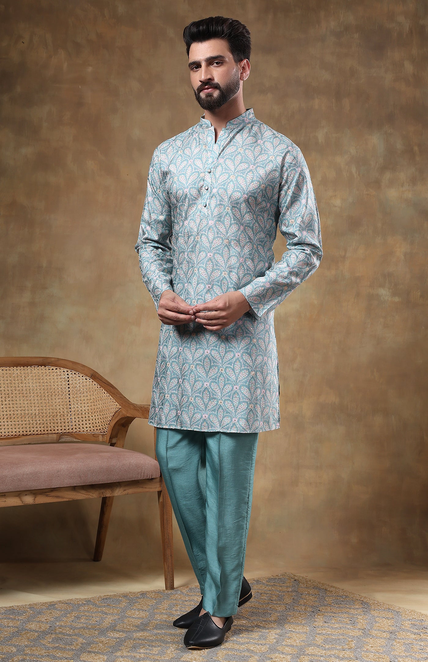 Indigo Royale | Mutka Silk Kurta