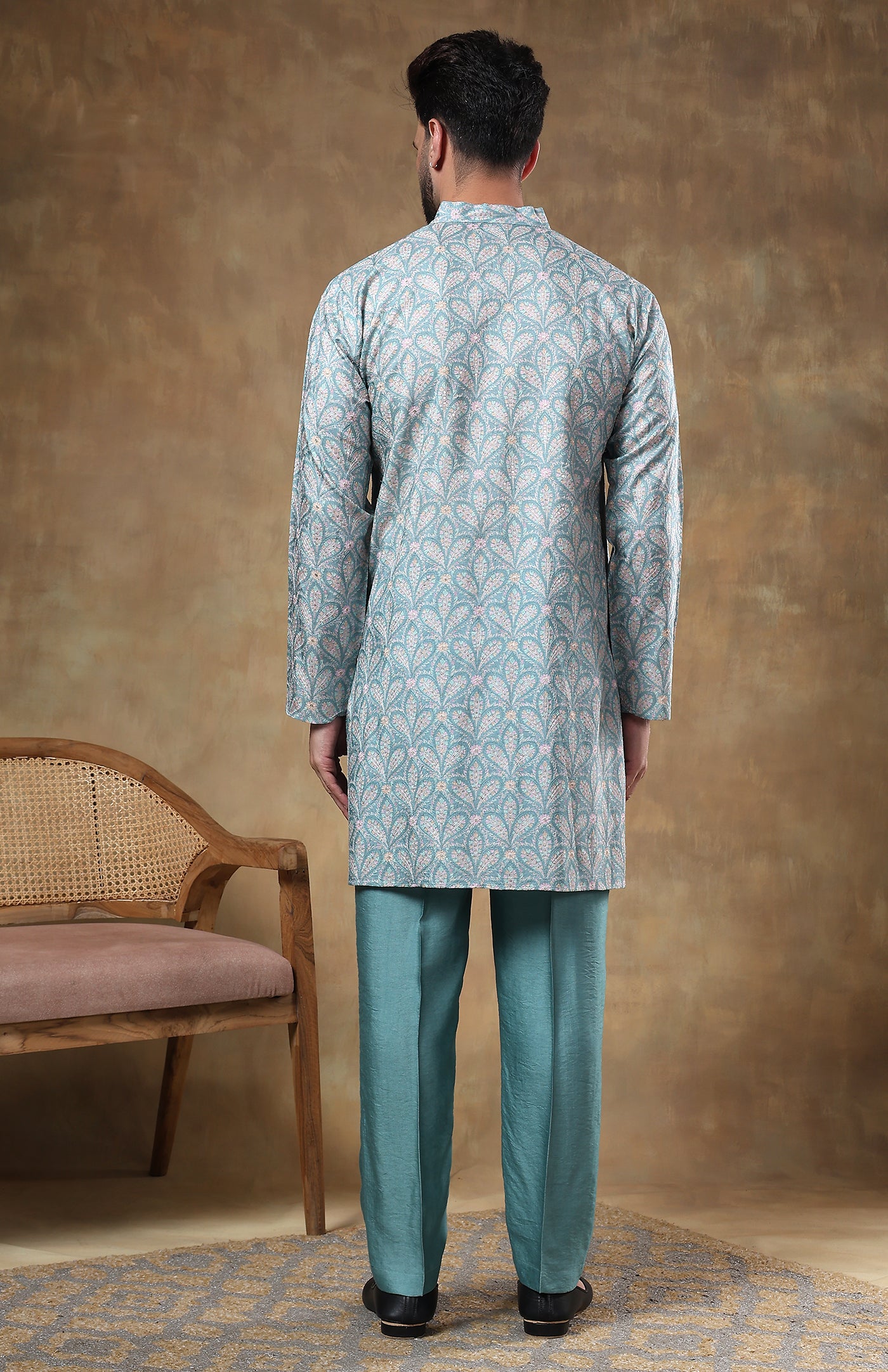 Indigo Royale | Mutka Silk Kurta