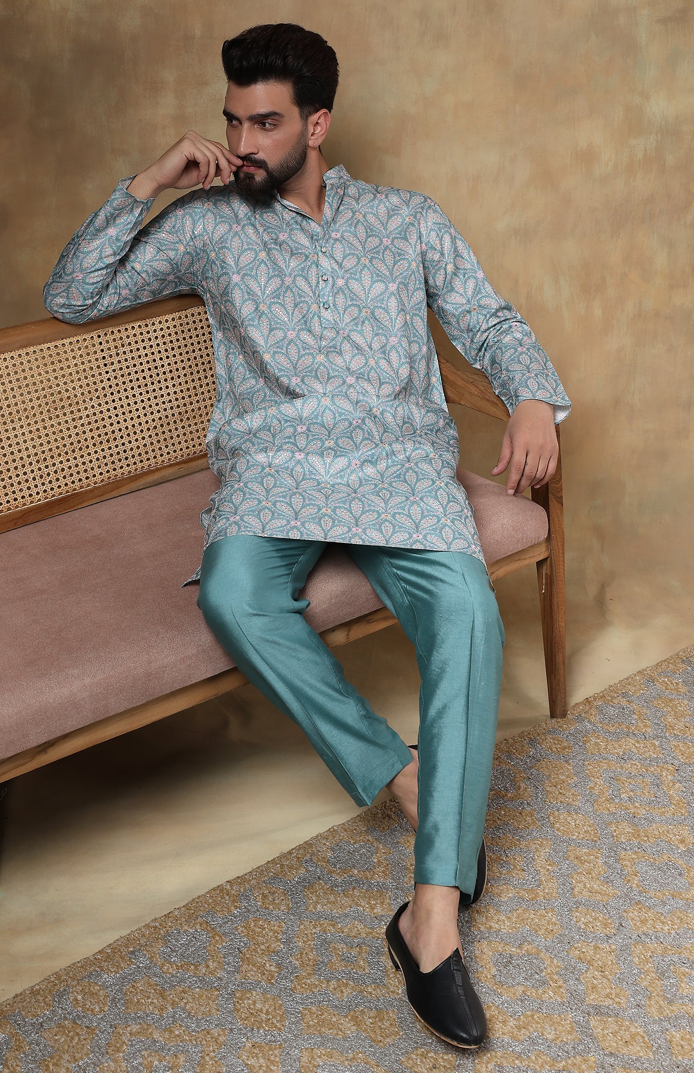 Indigo Royale | Mutka Silk Kurta