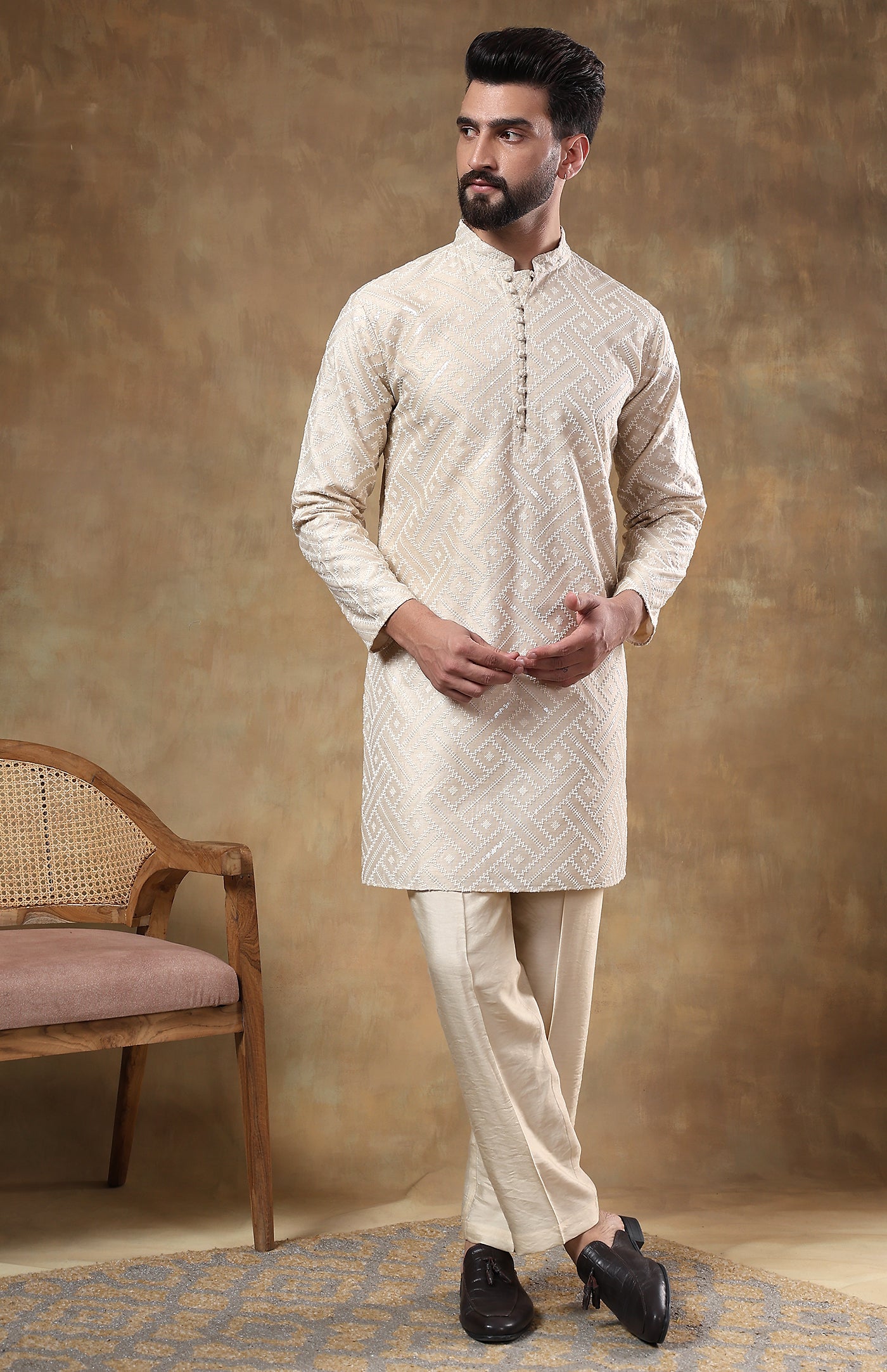 Khadi Kaarigar | Chanderi Cotton Silk Kurta