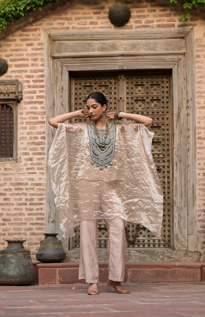 Noor-e-Ivory | Embroidered Suit Set By Ankhira