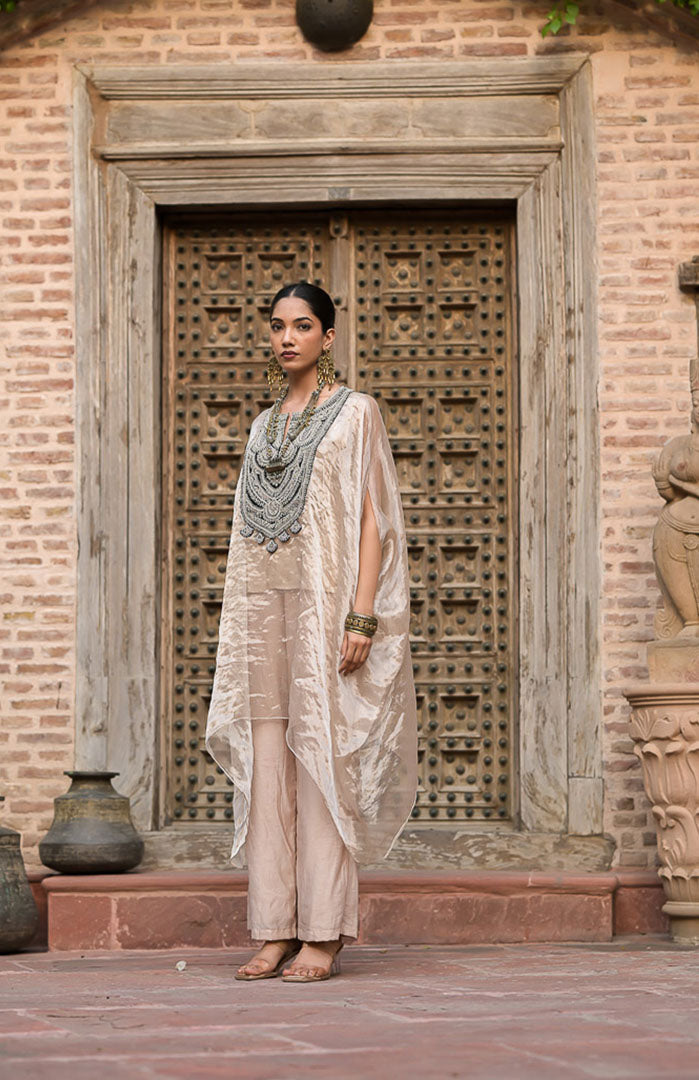 Noor-e-Ivory | Embroidered Suit Set By Ankhira