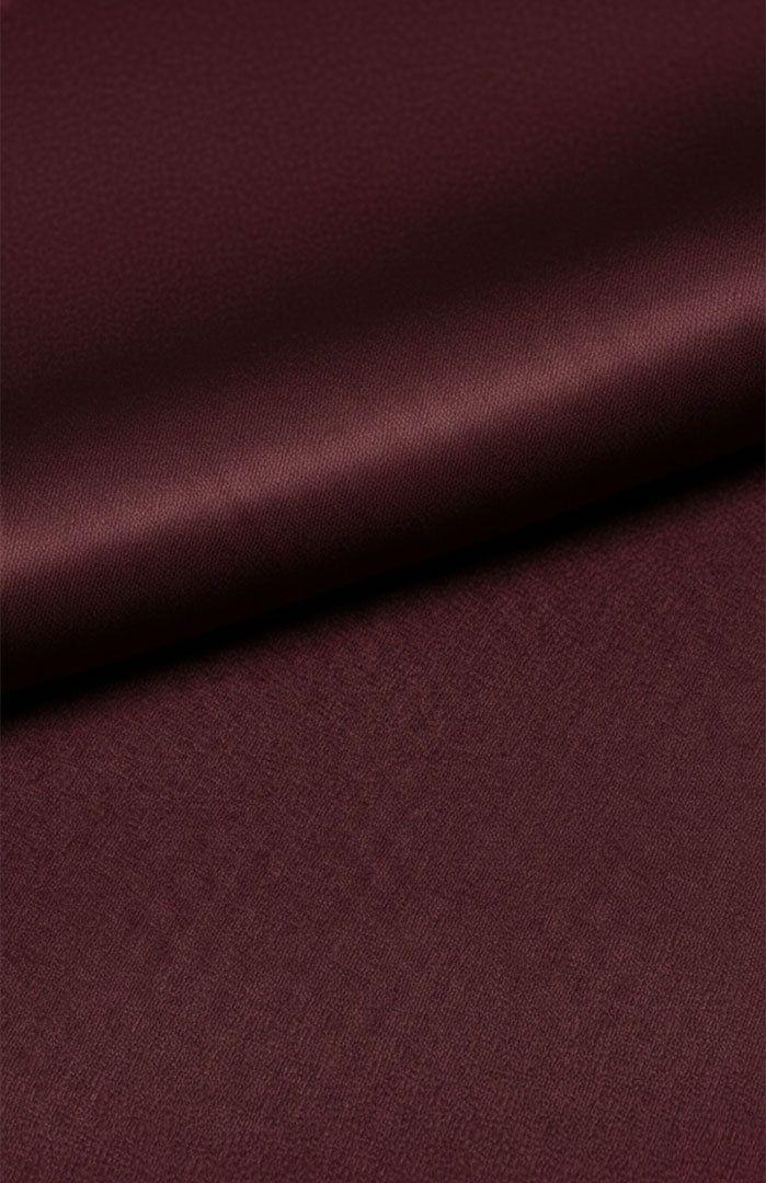 The Vino Valenti | Wine Red with Gold Detailing | Satin Loungewear Set