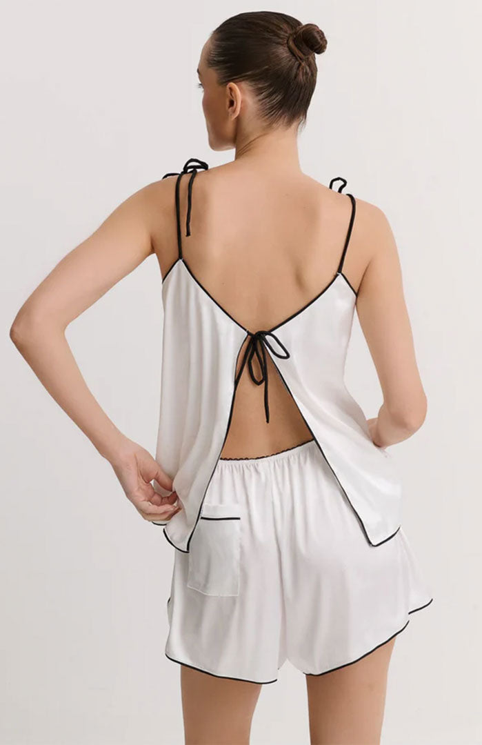 Noir Luxe | Ivory Satin Couture Co-ord Nightwear