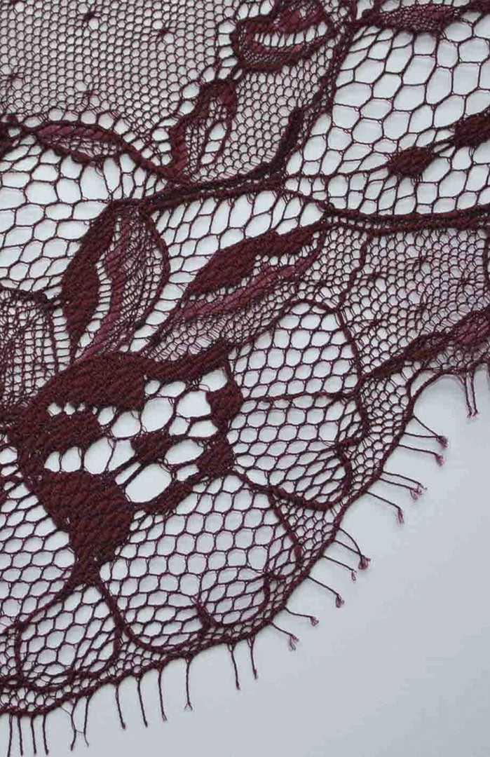 Velvet Night | Plum Satin & Lace Couture Slip Dress