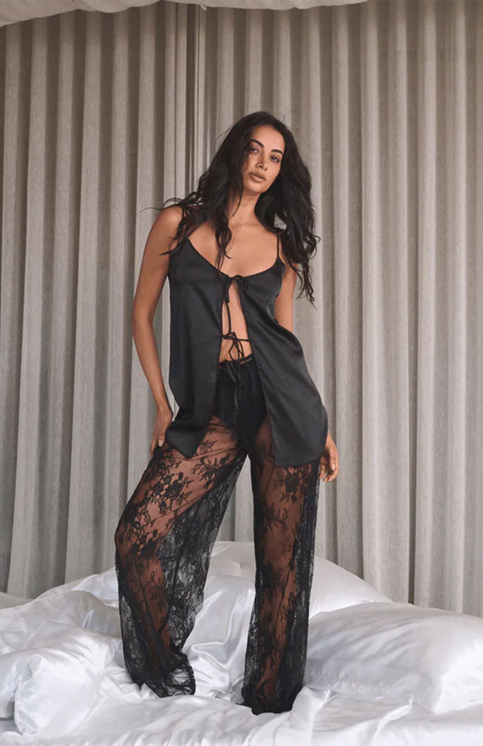 Aphrodite’s Dream | Black Sheer Lace Pants Set