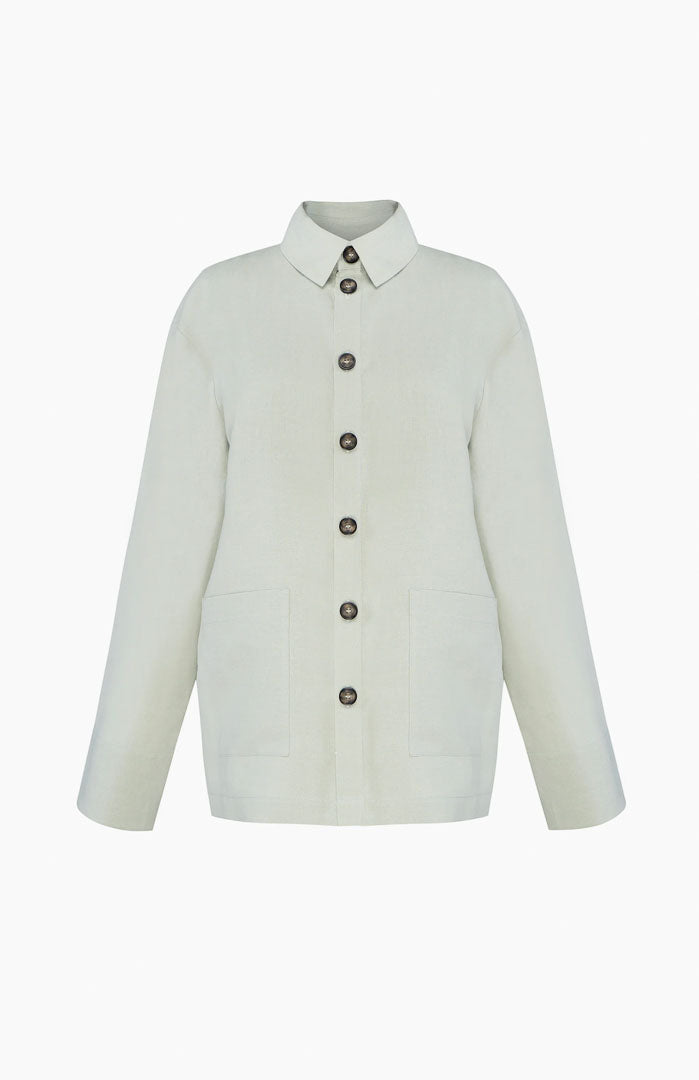 Mint Mist | Cotton-Linen Couture Co-ord Set