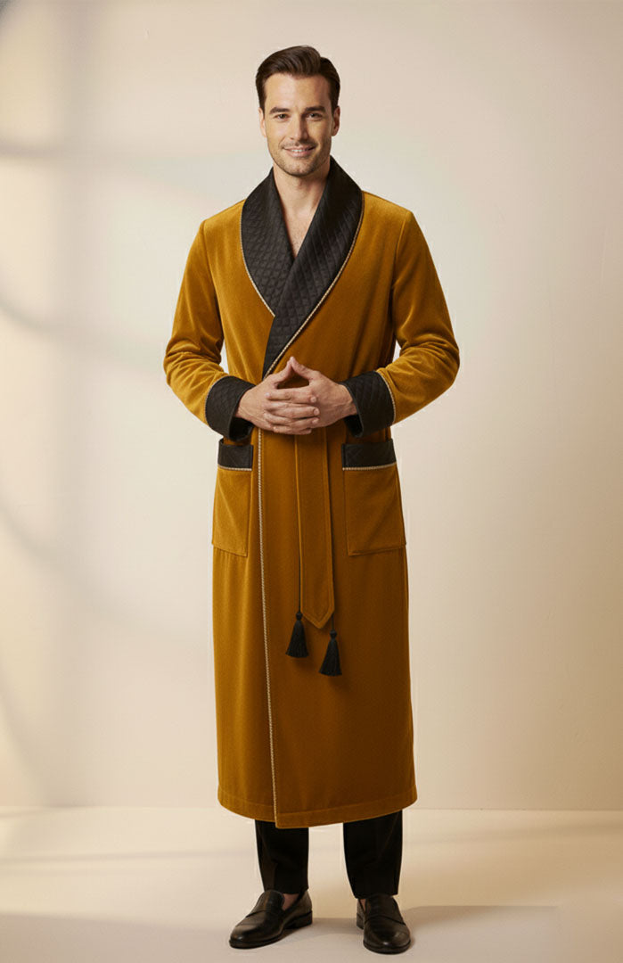 Malt Majesty | Quilted Velvet Robe for Men