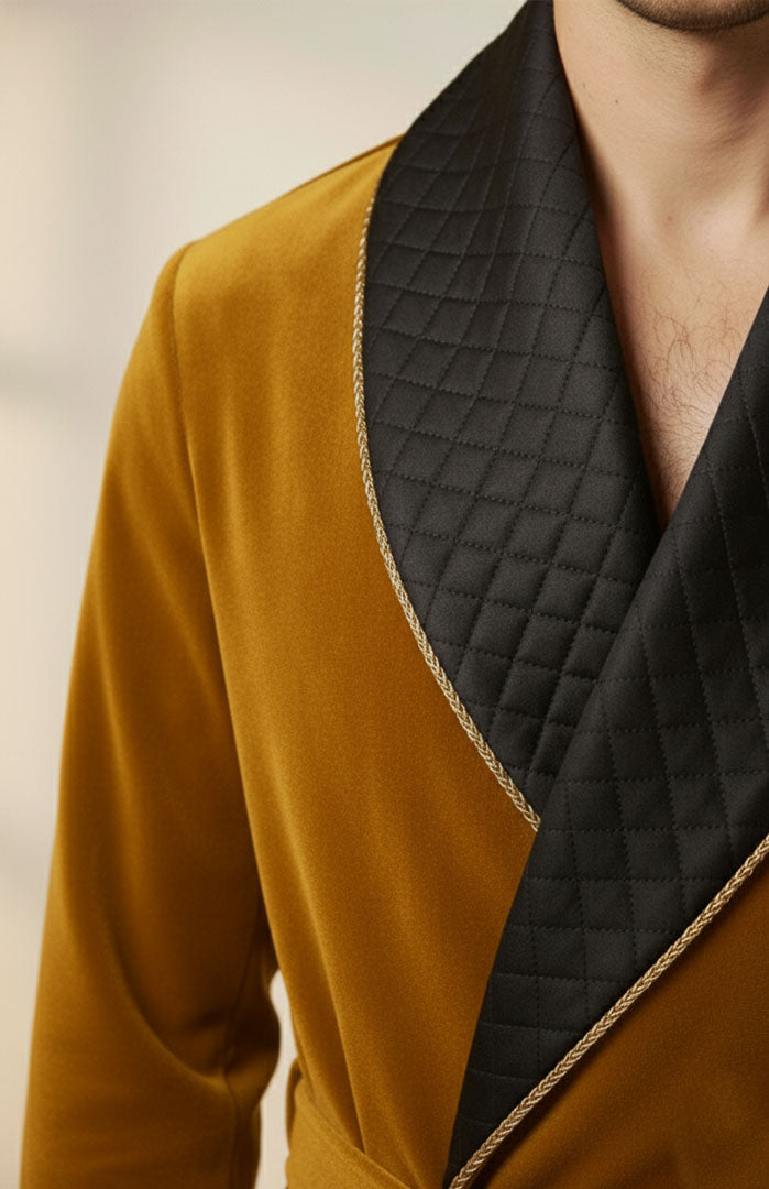 Malt Majesty | Quilted Velvet Robe for Men