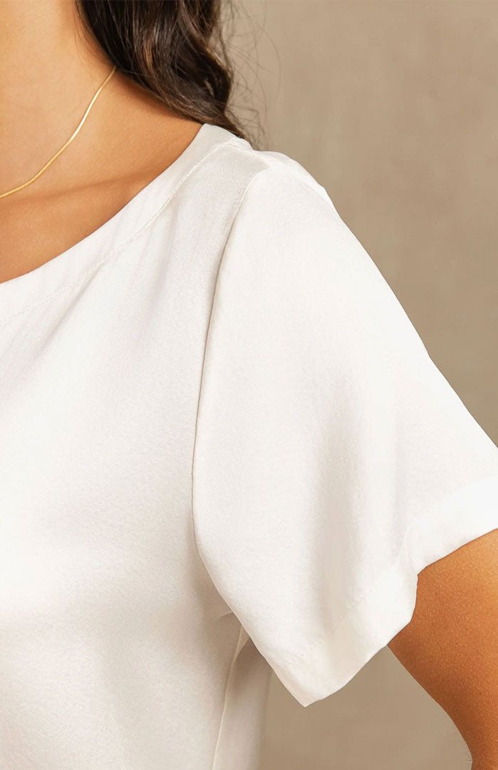 The Pearl Ivory Set – Luxury White Satin Loungewear