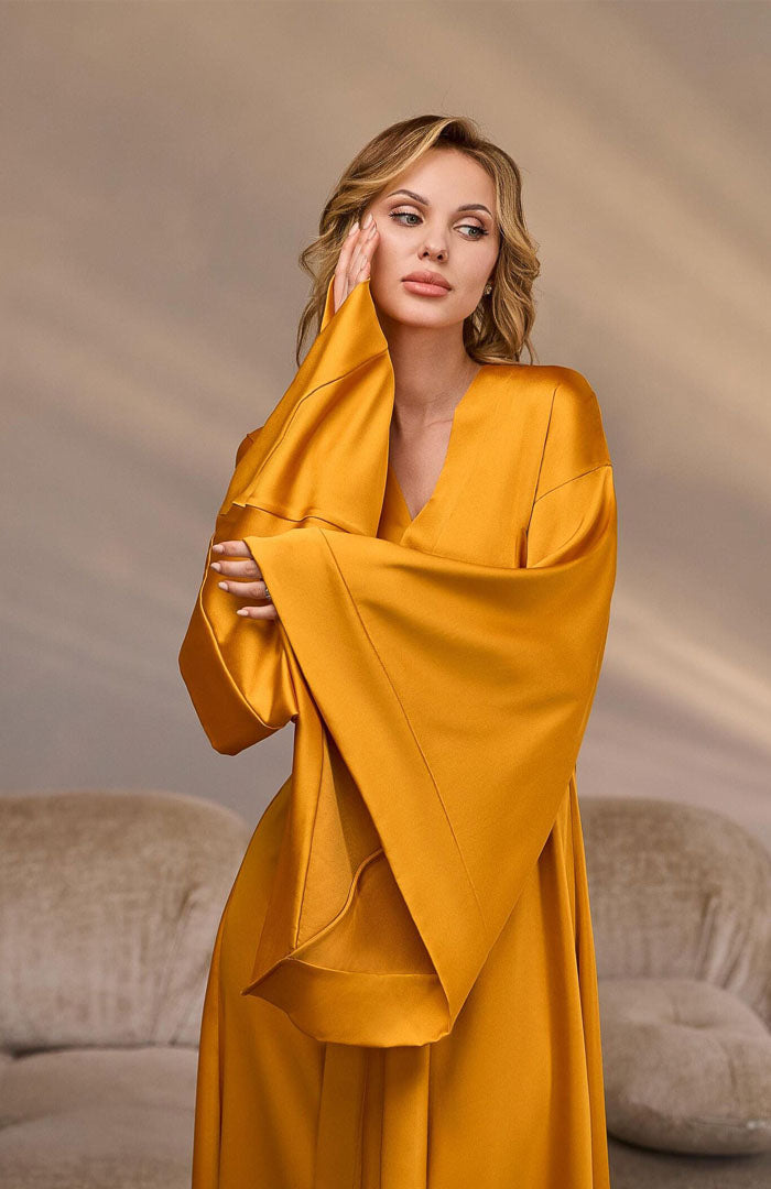 The Marigold | Satin Kimono Robe for Women
