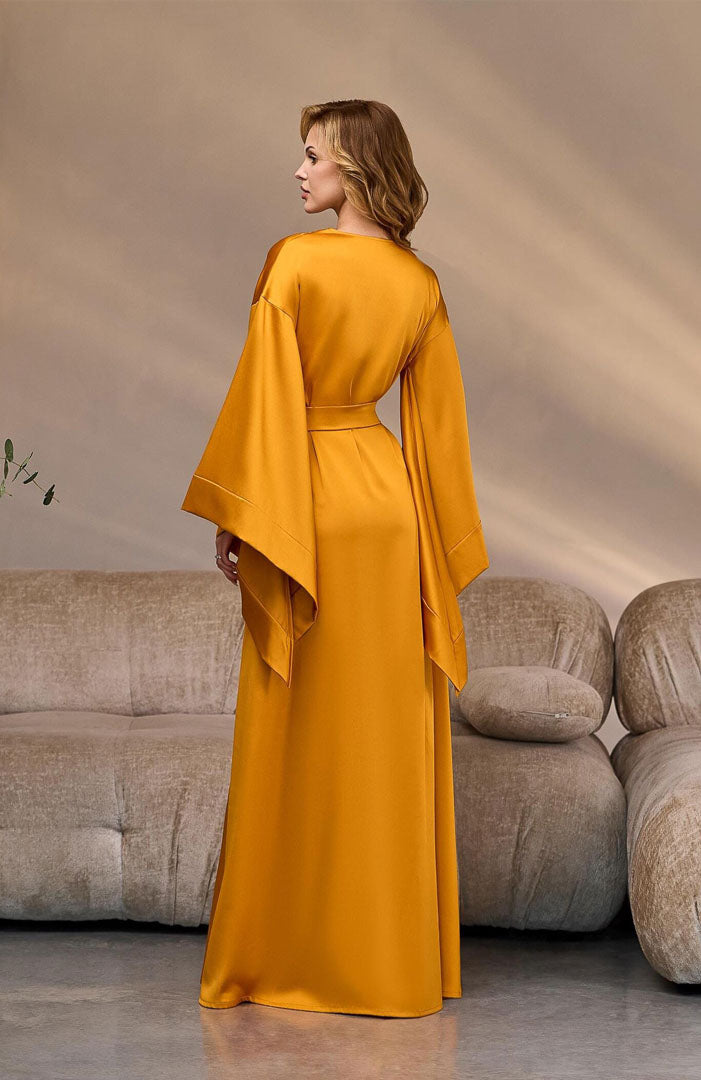 The Marigold | Satin Kimono Robe for Women