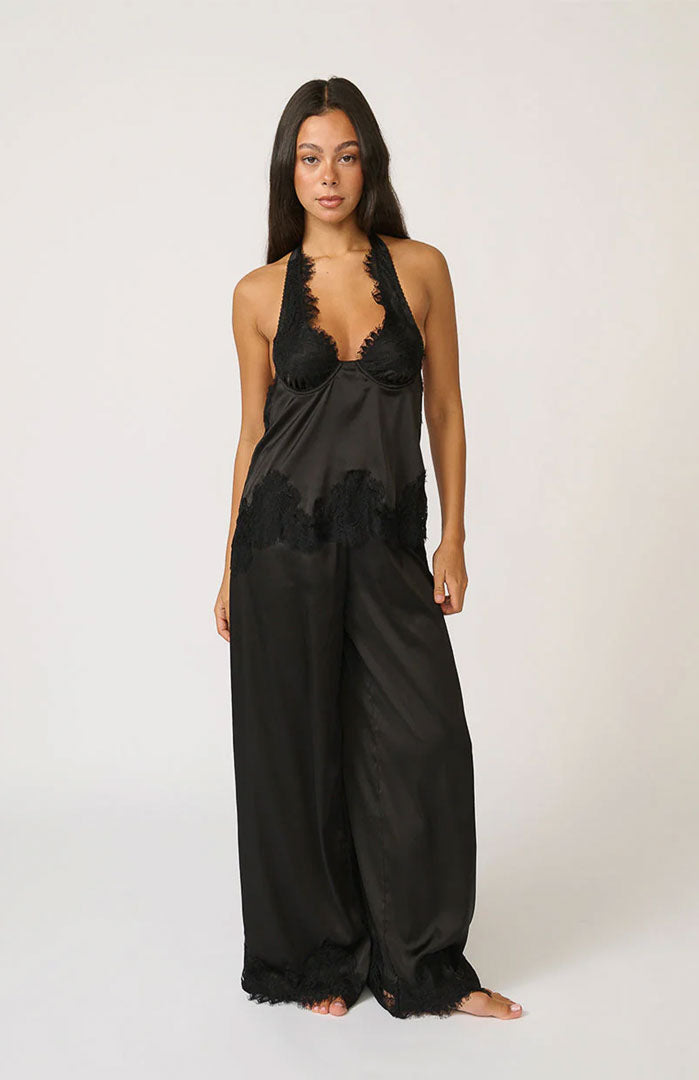 Midnight Muse | Ultra-Luxury Satin & Lace Loungewear Set