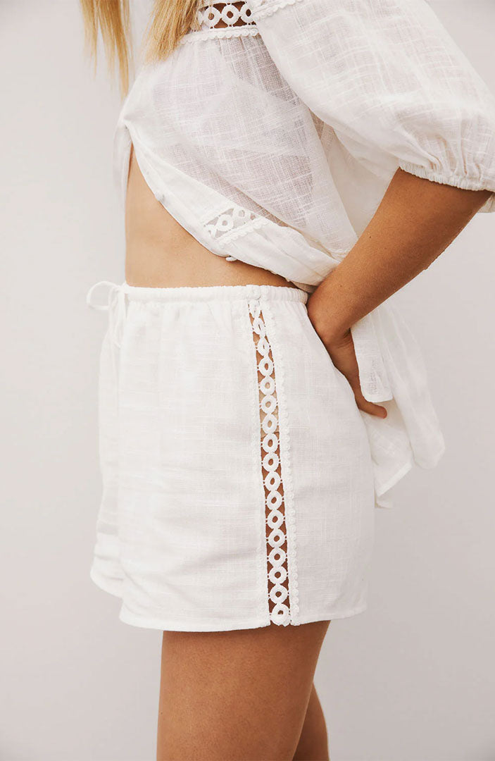 Miley White Co-ord Set | Cotton Linen Blend