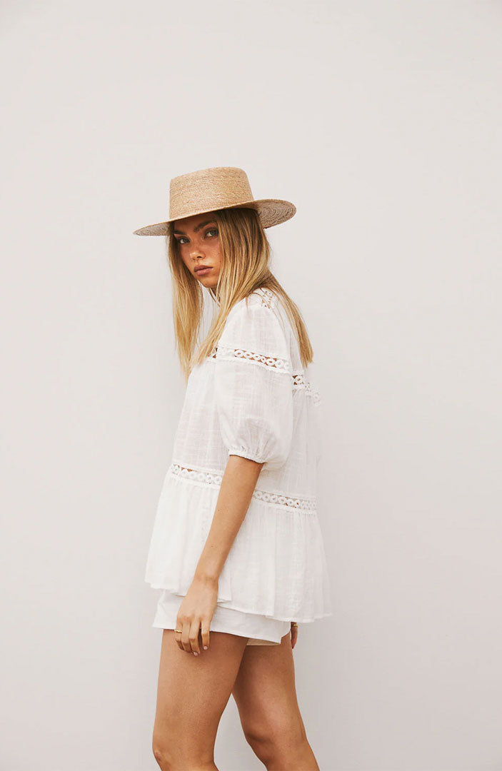 Miley White Co-ord Set | Cotton Linen Blend