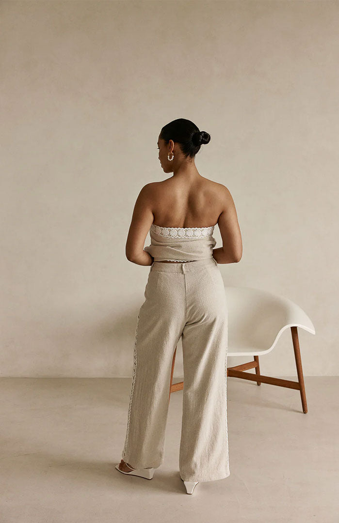 Lizzie Ivory Co-ord Set | Cotton Linen Blend