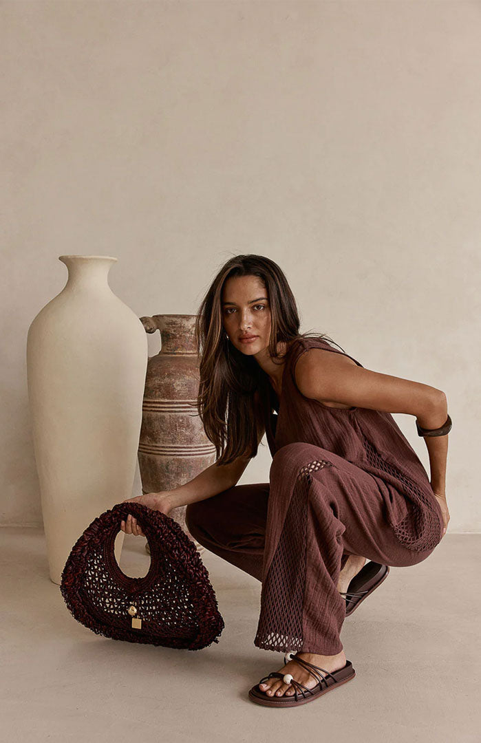 Luna Cocoa Co-ord Set | Cotton Linen Blend