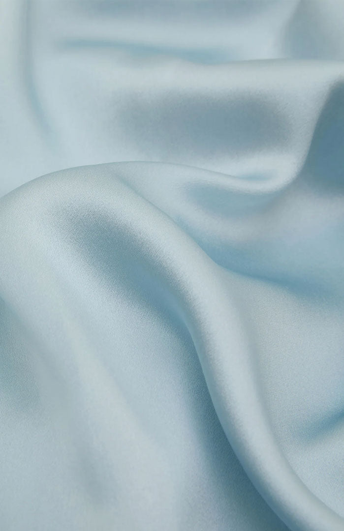 Aqua Celeste | Baby Blue Satin Loungewear Co-ord Set