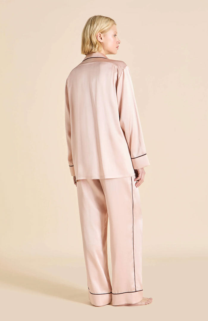 Blush Aura | Baby Pink Satin Loungewear Co-ord Set