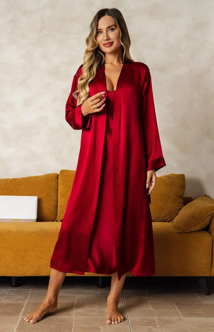 Amour Rouge | Luxury Satin Robe Set