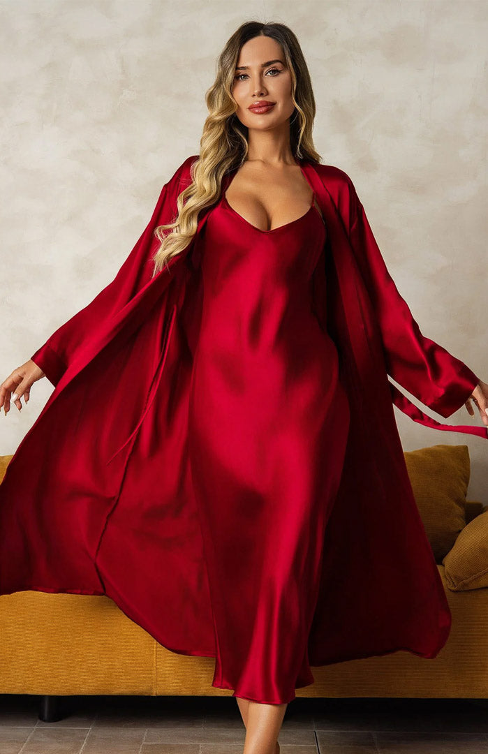 Amour Rouge | Luxury Satin Robe Set