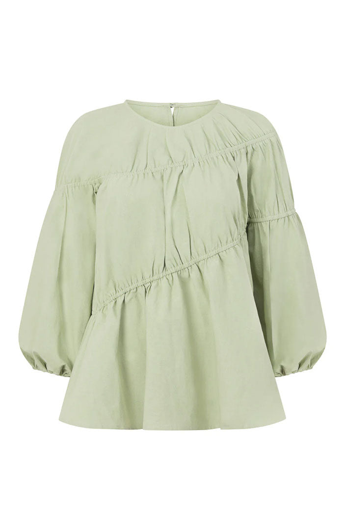 Lara Sage Green Co-ord Set | Cotton Linen Blend