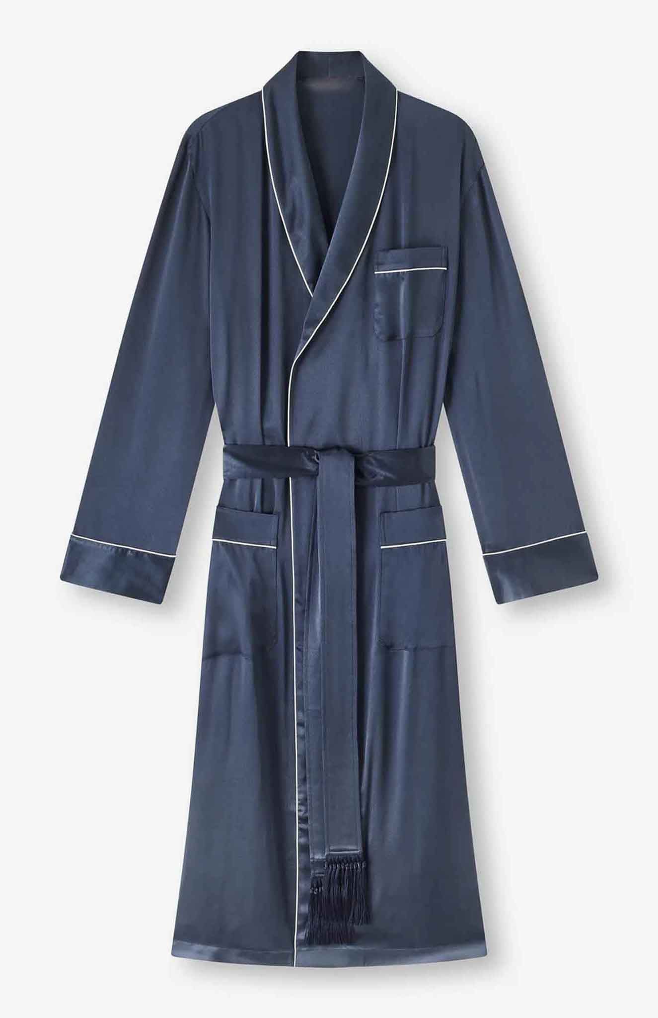 Blue Harmony | Blue Satin Robe and Pyjama