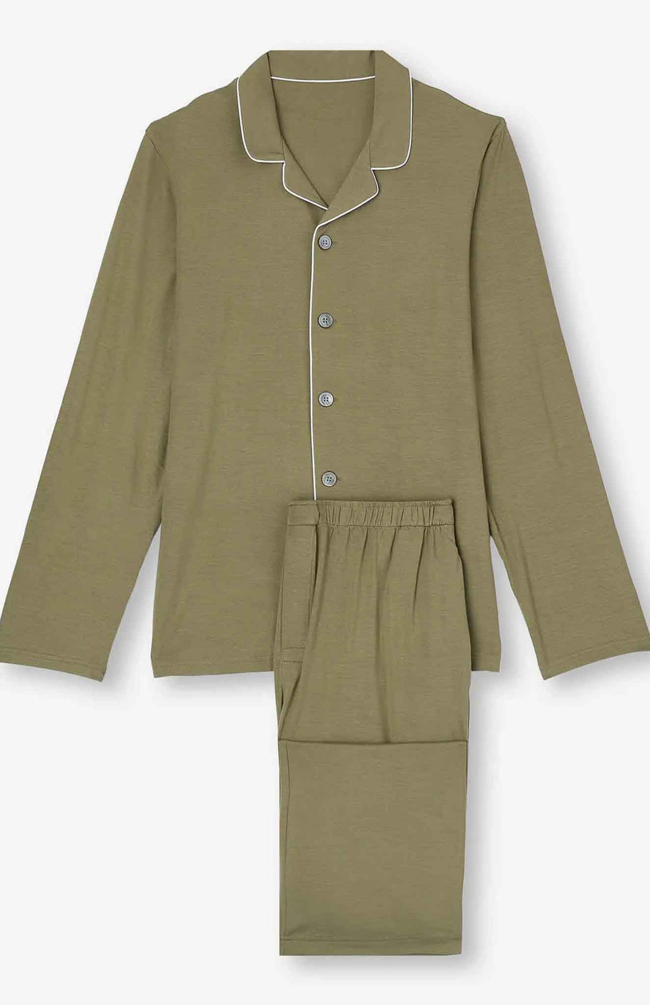 Olive Oasis | Olive Green Modal Loungewear Set