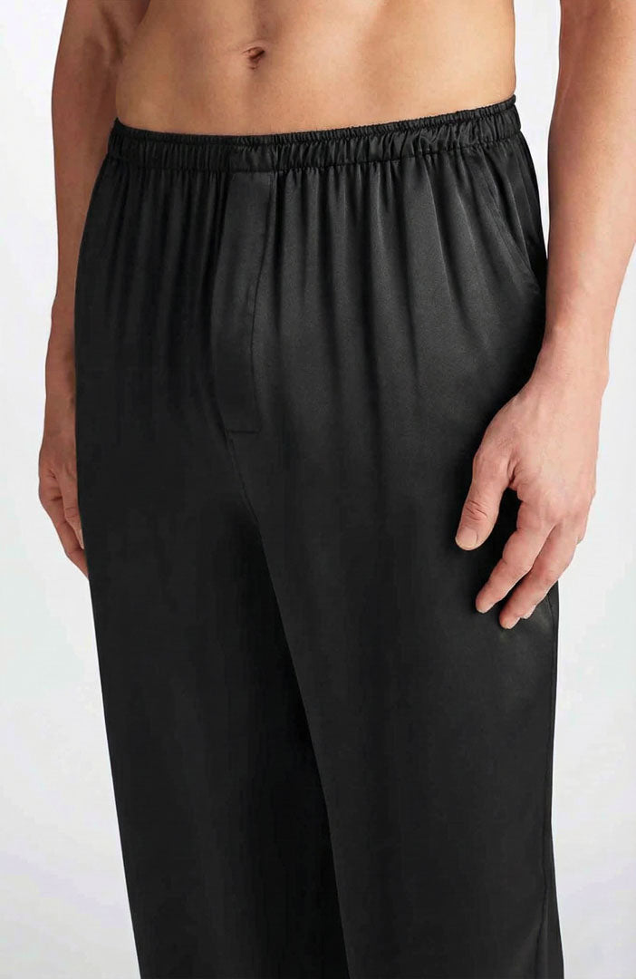 Black Harmony | Black Satin Robe and Pyjama