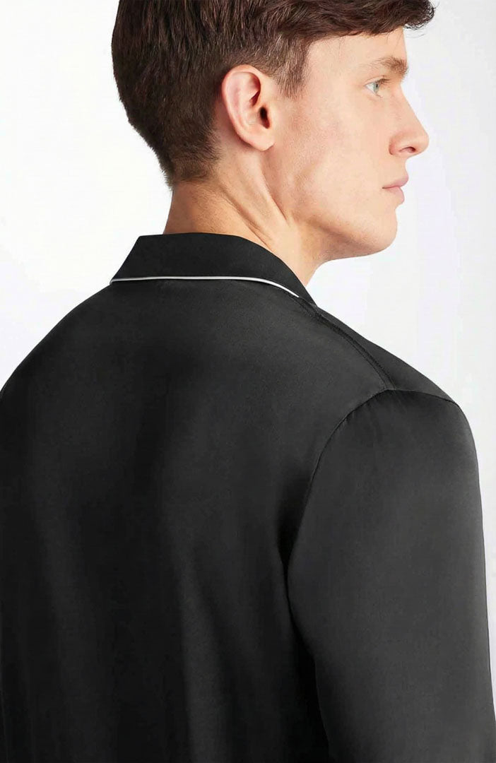 Black Harmony | Black Satin Robe and Pyjama