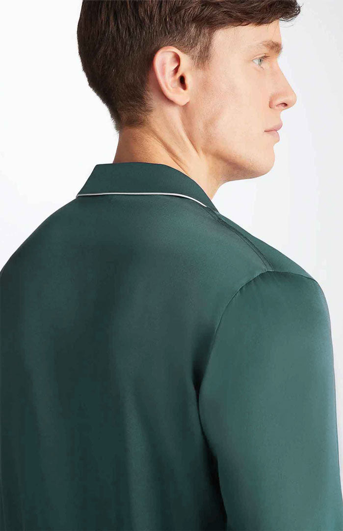 Green Harmony | Red Satin Robe and Pyjama