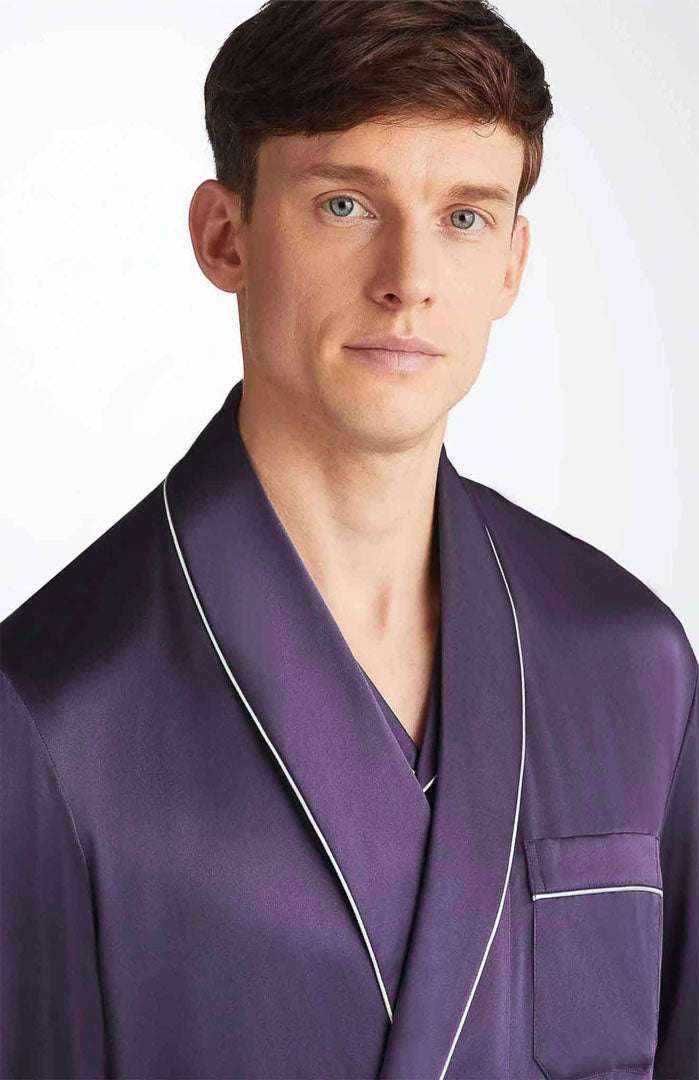 Purple Harmony | Purple Satin Robe and Pyjama