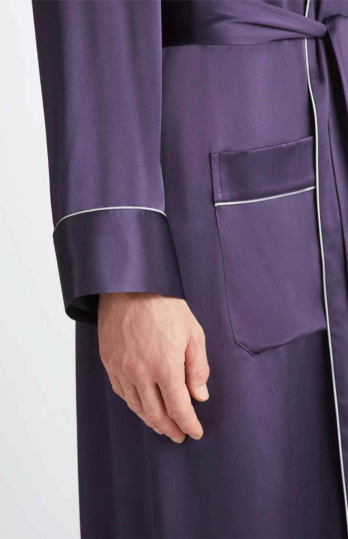 Purple Harmony | Purple Satin Robe and Pyjama