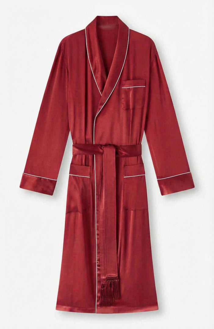 Red Harmony | Red Satin Robe and Pyjama